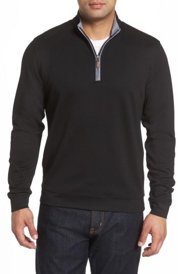 Men's Johnnie-o Sully Quarter Zip Pullover - Black