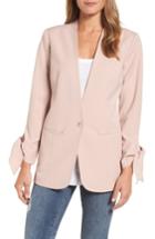 Women's Halogen Tie Sleeve Blazer - Pink