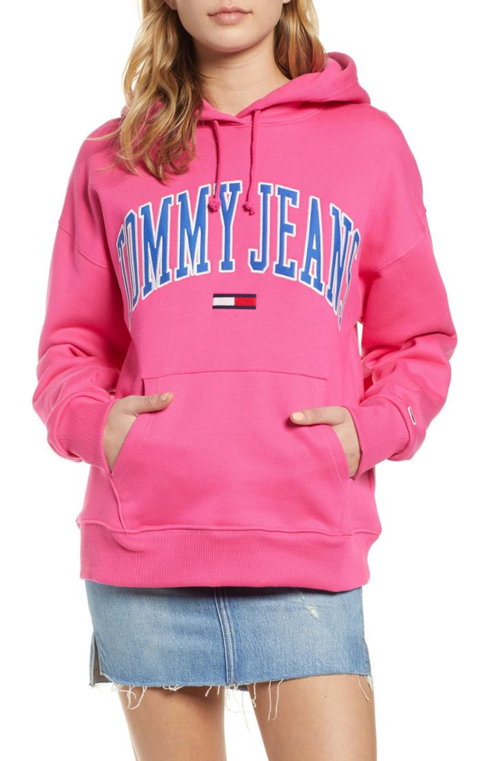 Women's Tommy Jeans Classics Logo Hoodie - Purple