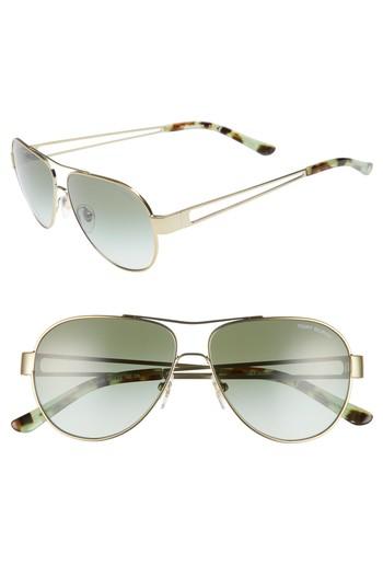 Women's Tory Burch 55mm Polarized Aviator Sunglasses -