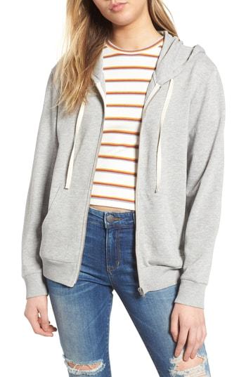 Women's Bp. Zip Front Hoodie, Size - Grey
