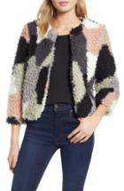 Women's 1.state Patchwork Faux Fur Crop Jacket, Size - Pink