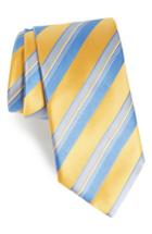 Men's Canali Stripe Silk Tie, Size - Yellow