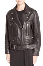 Women's Acne Studios Merlyn Leather Jacket Us / 34 Eu - Black