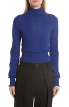 Women's 3.1 Phillip Lim Puffy Cable Turtleneck Sweater - Blue