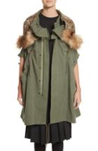 Women's Junya Watanabe Army Coat With Cheetah Faux Fur Hood