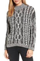 Women's Caslon Marled Cable Pullover