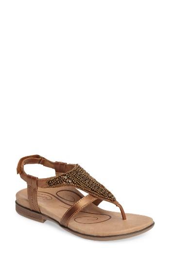 Women's Aetrex Sheila Embellished Sandal Eu - Metallic