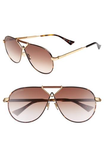 Women's Altuzarra 64mm Aviator Sunglasses - Dark Havana/ Gold