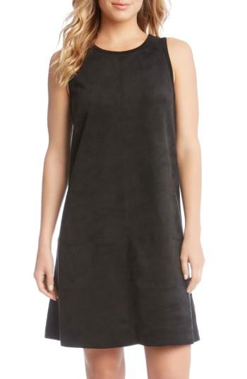 Women's Karen Kane Faux Suede A-line Dress - Black