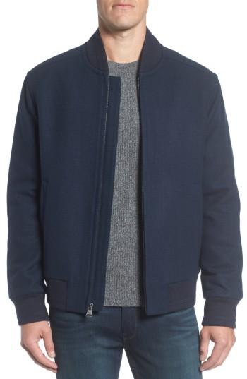 Men's Marc New York Shadow Plaid Baseball Jacket - Blue