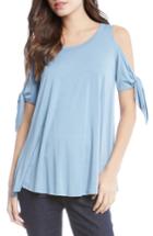 Women's Karen Kane Cold Shoulder Tie Sleeve Top - Blue