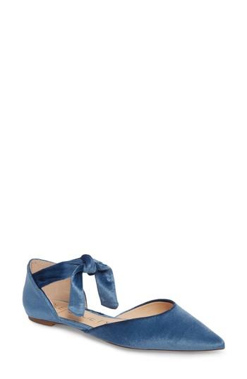 Women's Sole Society Teena D'orsay Flat With Ties M - Blue