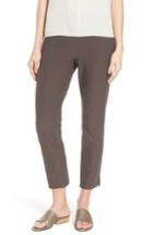 Women's Eileen Fisher Notch Cuff Slim Crop Pants, Size - Grey