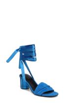 Women's Via Spiga Nova Ankle Wrap Sandal .5 M - Blue