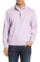 Men's Peter Millar Melange Quarter Zip Pullover, Size - Purple