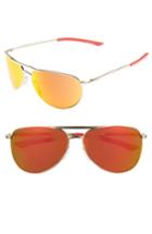 Women's Smith Serpico Slim 2.0 60mm Chromapop Polarized Aviator Sunglasses - Gold/ Green Mirror