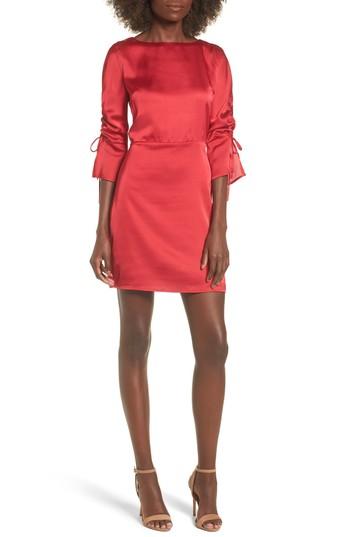 Women's J.o.a. Tie Sleeve Minidress - Red