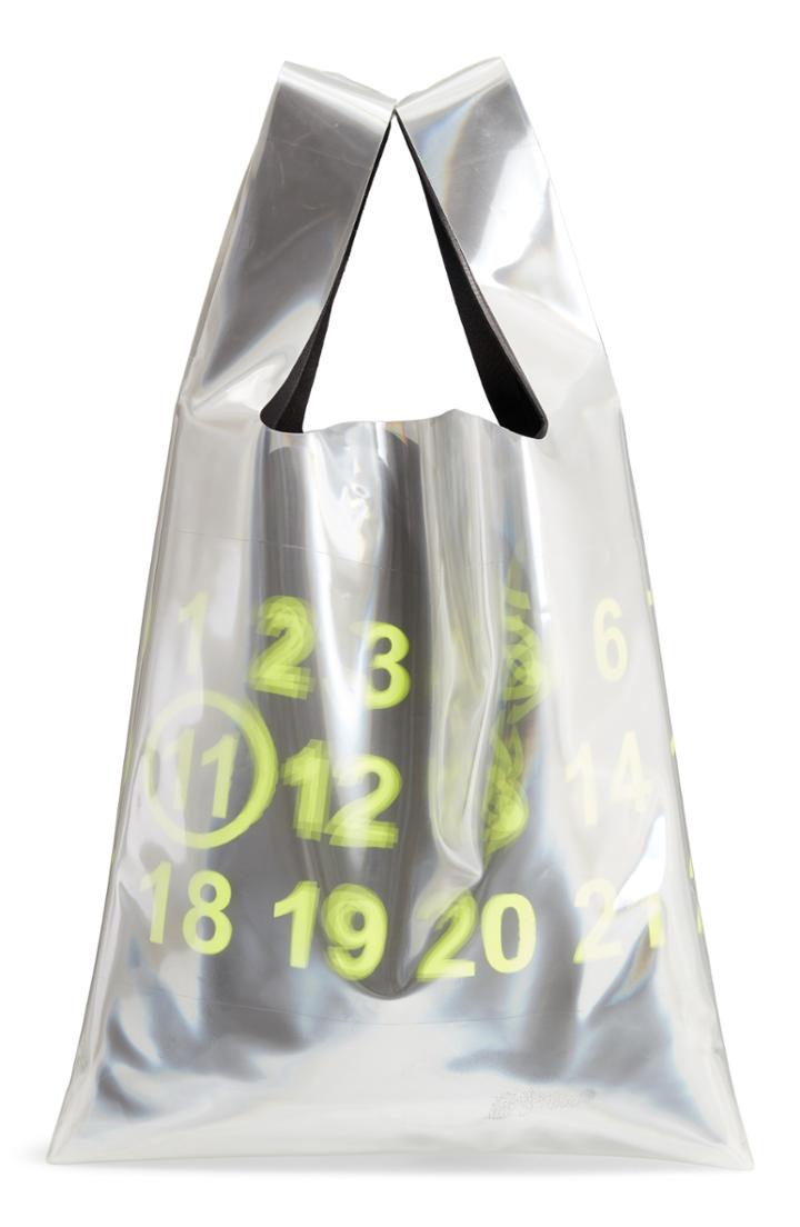 Maison Margiela Pvc & Leather Shopper Bag - Black