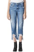 Women's Blanknyc The Madison Ripped Crop Straight Leg Jeans - Blue