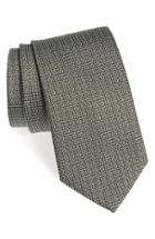 Men's Salvatore Ferragamo Gancini Print Silk Tie, Size - Green