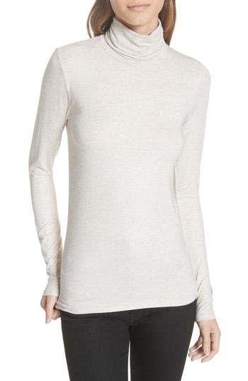 Women's Majestic Filatures Soft Touch Metallic Turtleneck - Beige