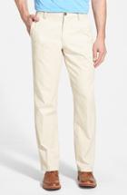 Men's Cutter & Buck 'beckett' Straight Leg Washed Cotton Pants X 32 - Beige (online Only)