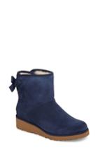 Women's Ugg Drew Sunshine Perforated Tie Back Boot .5 M - Blue