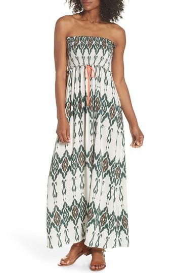 Women's Heidi Klein Smocked Cover-up Maxi Dress - Green