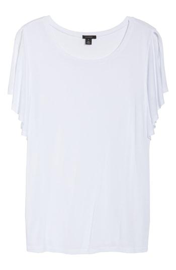 Petite Women's Halogen Slit Sleeve Tee P - White
