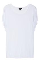 Petite Women's Halogen Slit Sleeve Tee P - White