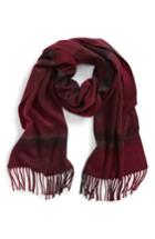 Men's Hickey Freeman Ombre Exploded Plaid Cashmere Scarf
