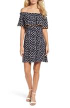 Women's Thml Off The Shoulder Print Dress - Blue