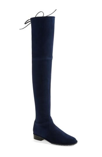 Women's Stuart Weitzman 'lowland' Over The Knee Boot .5 M - Blue