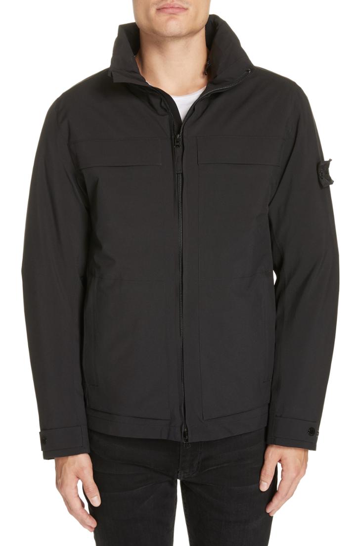 Men's Stone Island Detachable Gilet Coat - Black
