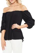 Women's Vince Camuto Off The Shoulder Tiered Top, Size - Black