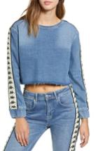 Women's Kappa Authentic Bersy Denim Crop Top - Blue