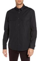 Men's Vince Military Flap Pocket Sport Shirt - Black