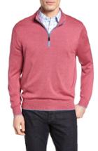 Men's David Donahue Silk Blend Quarter Zip Sweater