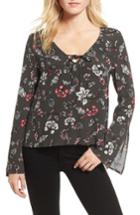 Women's Cupcakes And Cashmere Jantel Bell Sleeve Shirt, Size - Green