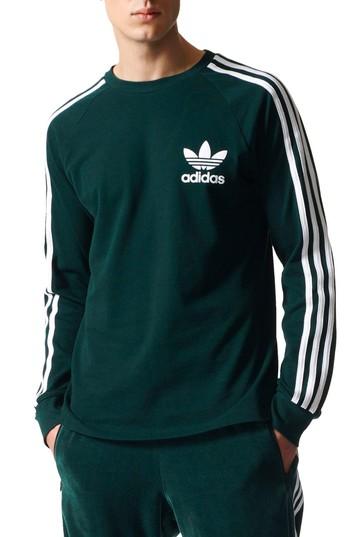 Men's Adidas 3-stripe Pique T-shirt - Green