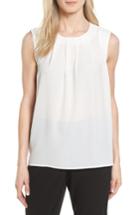 Women's Vince Camuto Pleat Front Blouse - White
