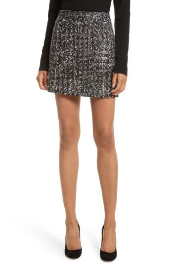 Women's Milly Modern Tweed Miniskirt - Black