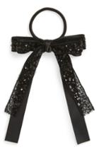 Cara Sequin Bow Ponytail Holder