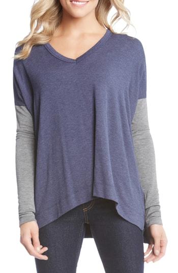 Women's Karen Kane Colorblock Top - Blue