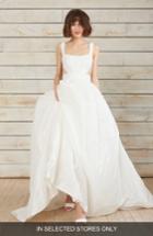 Women's Nouvelle Amsale Cris Triangle Cutout Taffeta Ballgown, Size In Store Only - Ivory