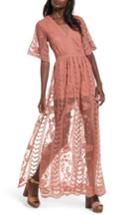 Women's Socialite Lace Overlay Romper, Size - Coral