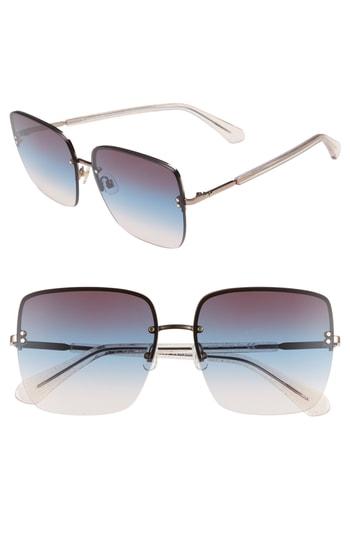 Women's Kate Spade New York Janays 61mm Rimless Square Sunglasses - Beige/ Gold