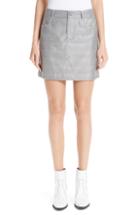 Women's Ganni Silk & Wool Suiting Skirt Us / 34 Eu - Grey