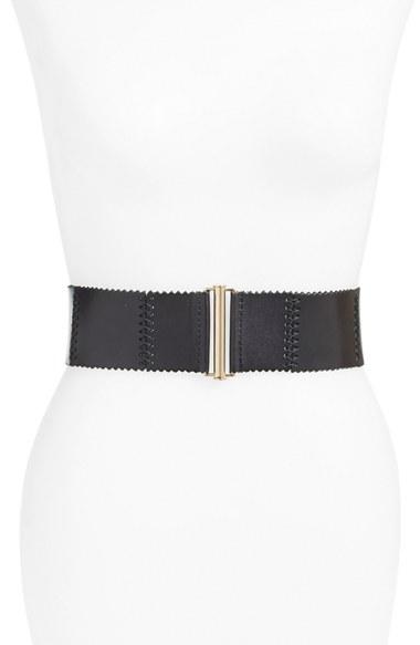 Women's Elise M. 'woodland' Stitched Leather Belt